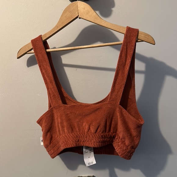 Roxy “threes company” Terry crop top - Picture 2 of 2